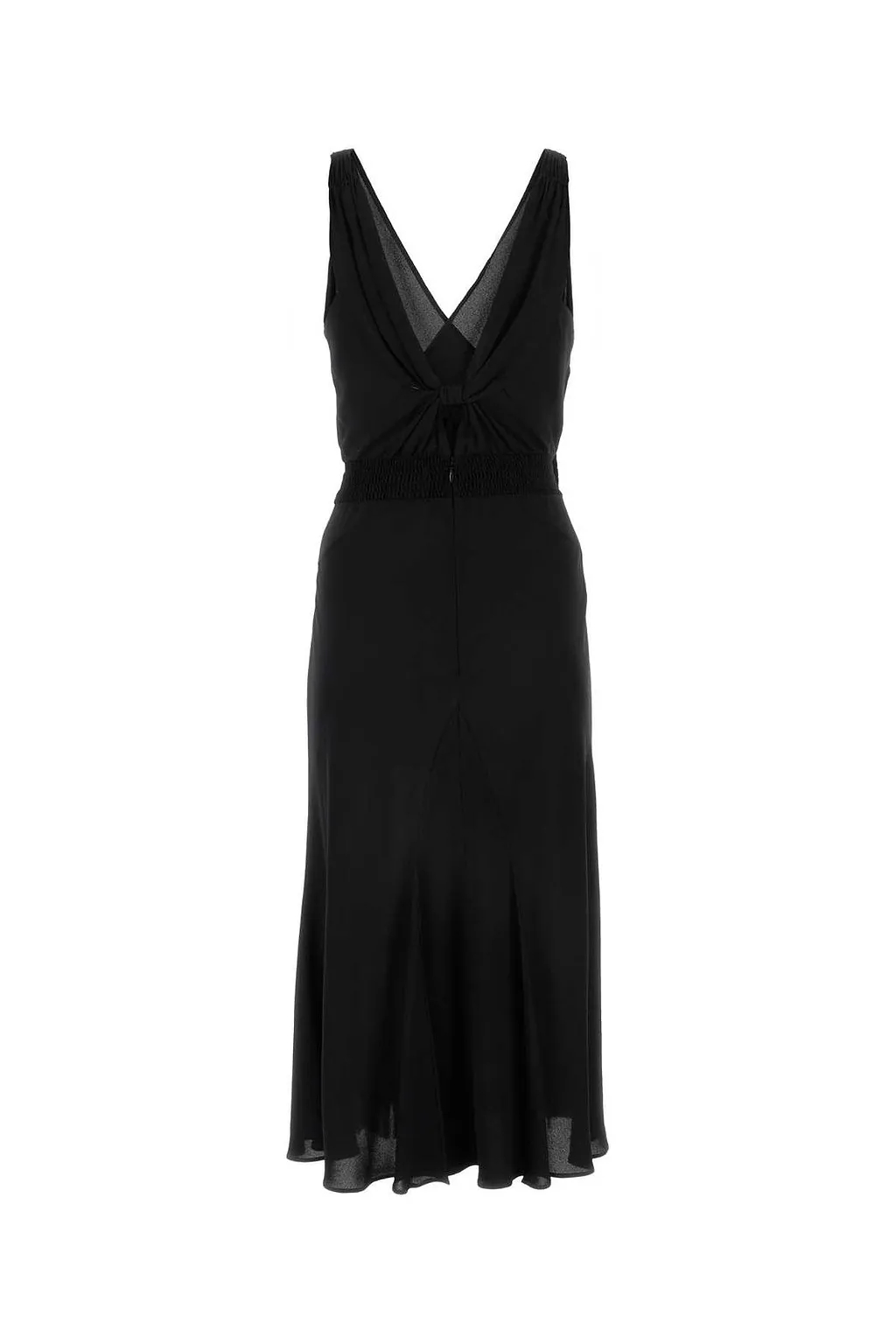 Prada Sablé V-Neck Dress