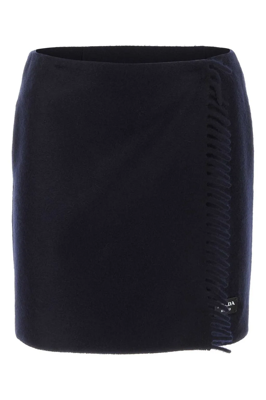 Prada Scarf-Style Fringed Mini Skirt
