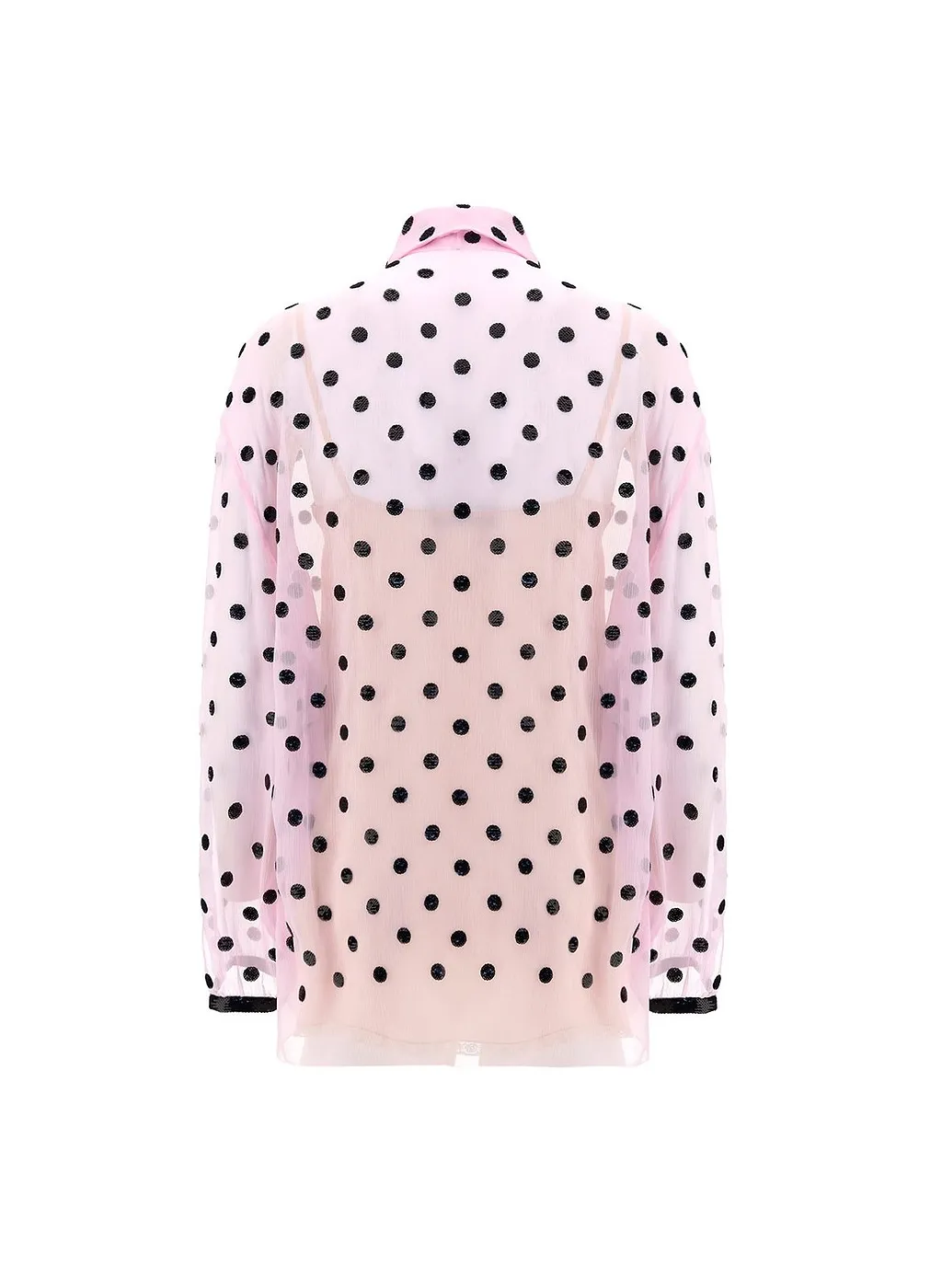 Prada Sequin-Embellished Chiffon Shirt