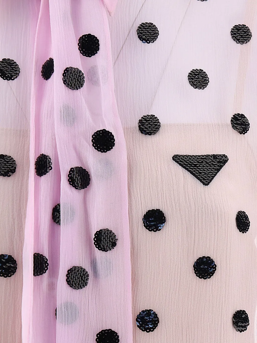 Prada Sequin-Embellished Chiffon Shirt