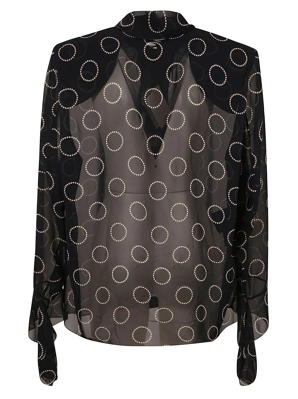 Prada Sheer Circle-Print Shirt