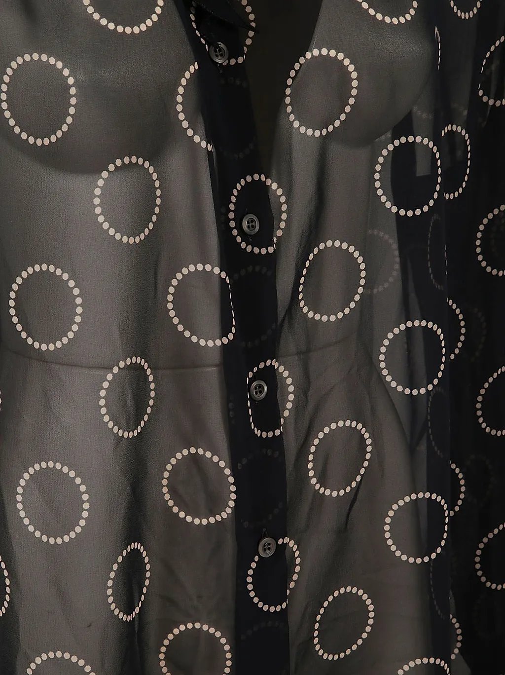 Prada Sheer Circle-Print Shirt