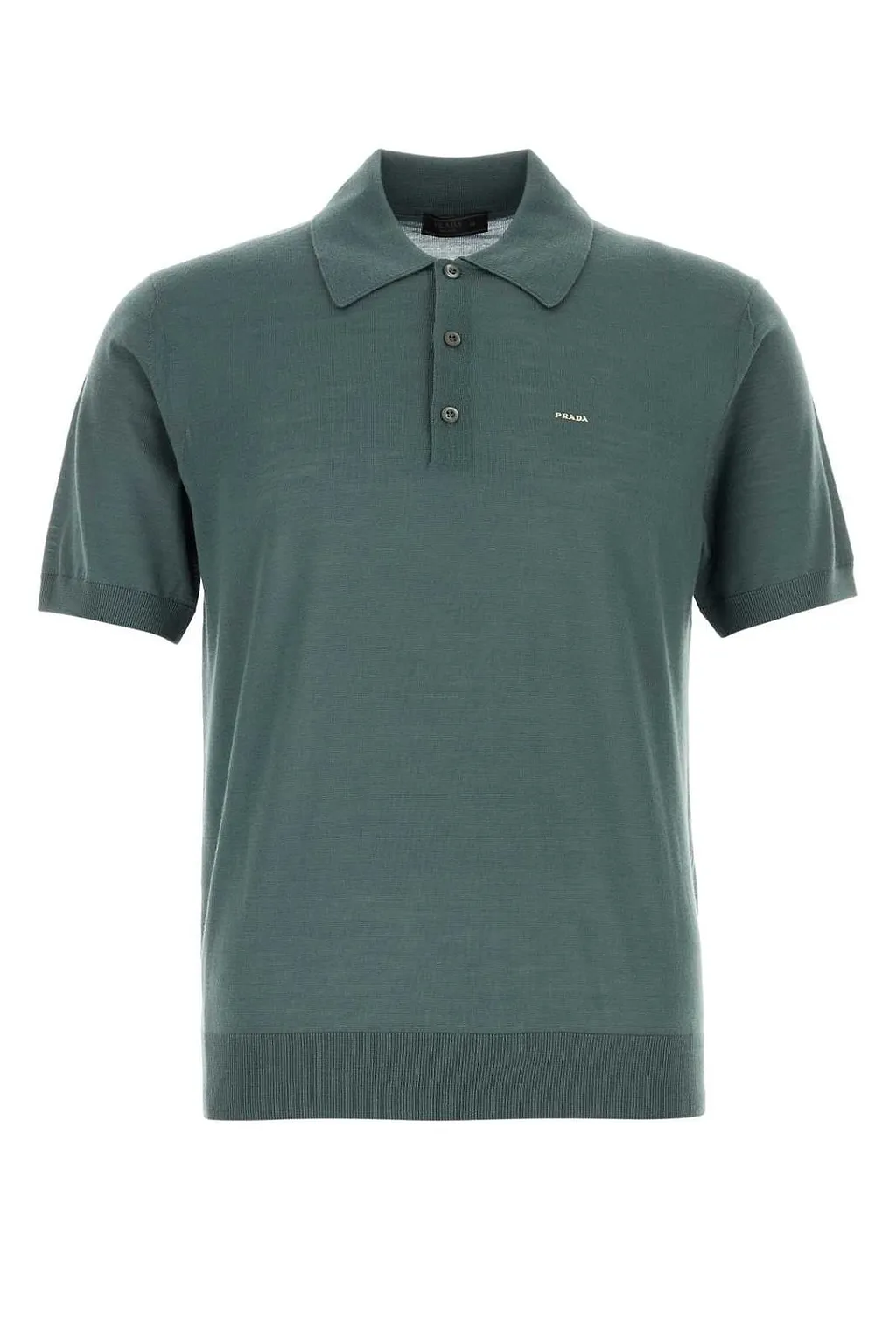 Prada Short-Sleeved Knitted Polo Shirt