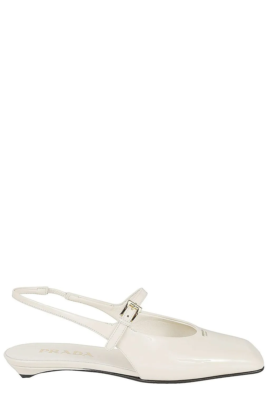 Prada Slingback Buckled Flat Sandals