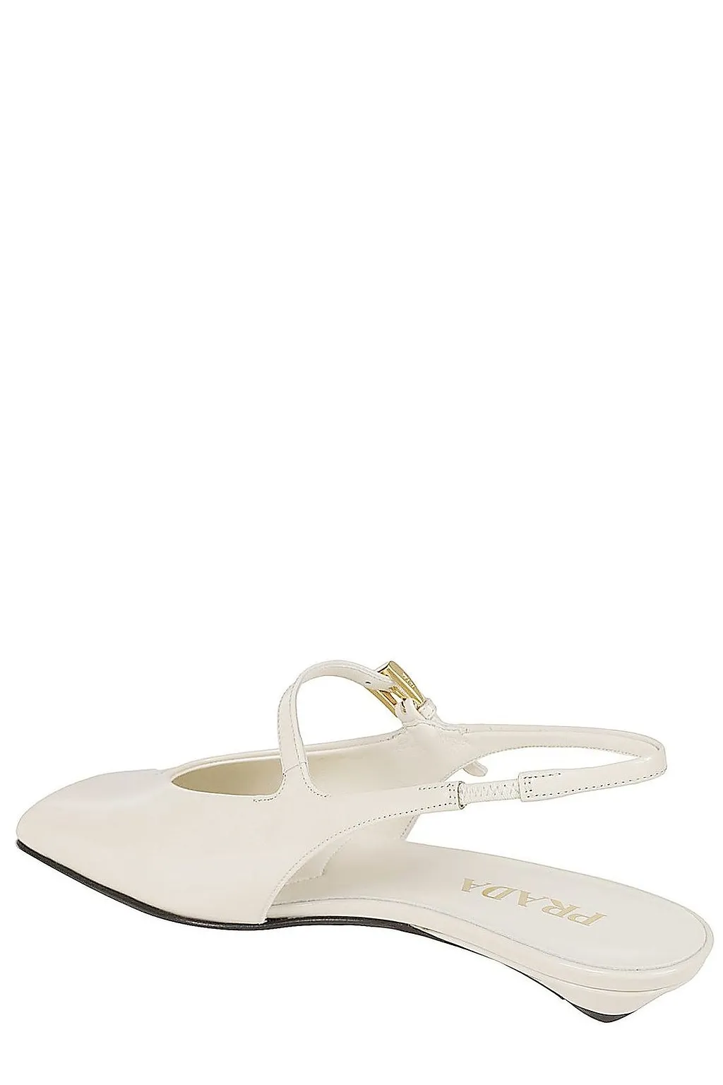 Prada Slingback Buckled Flat Sandals