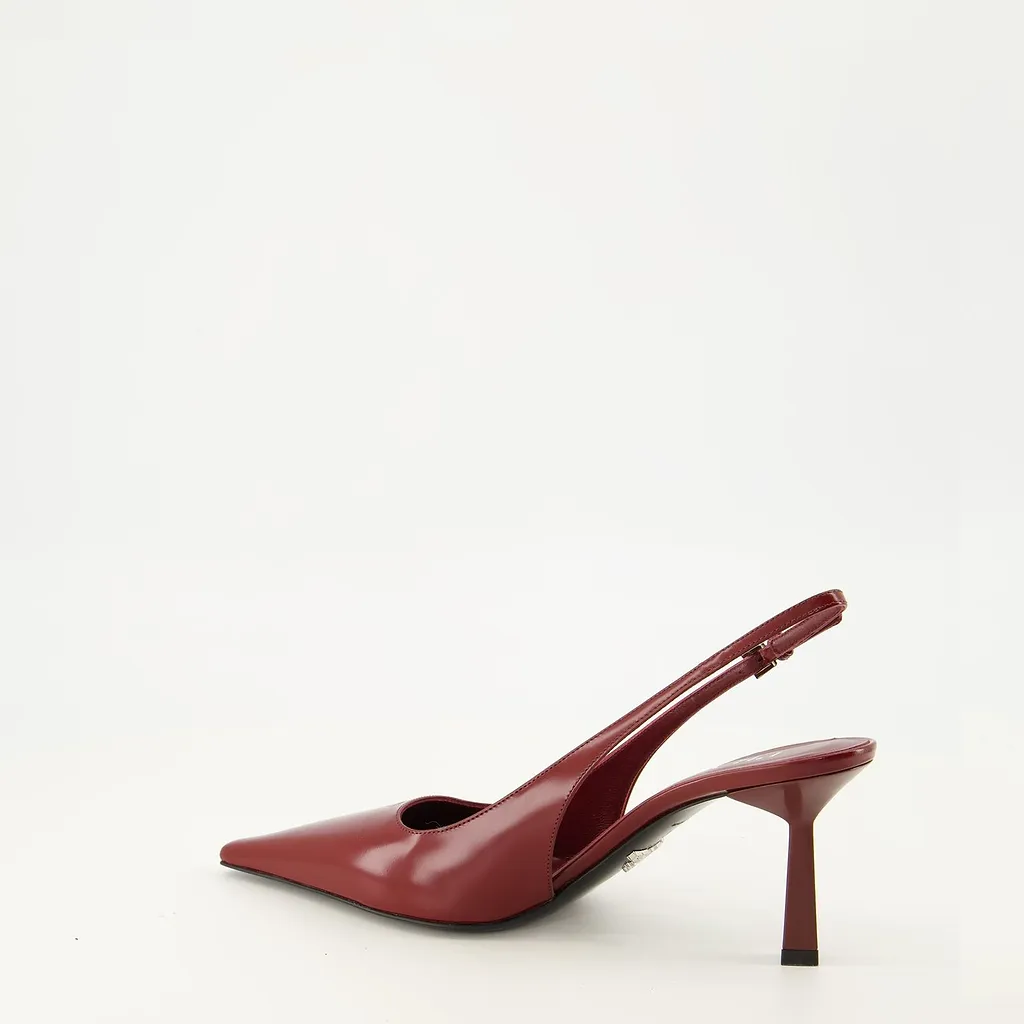 Prada Slingback Patent Heeled Pumps