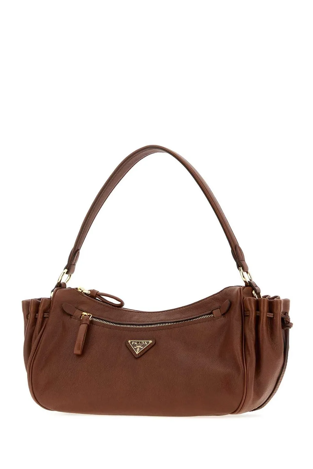Prada Triangle-Logo Zipped Shoulder Bag
