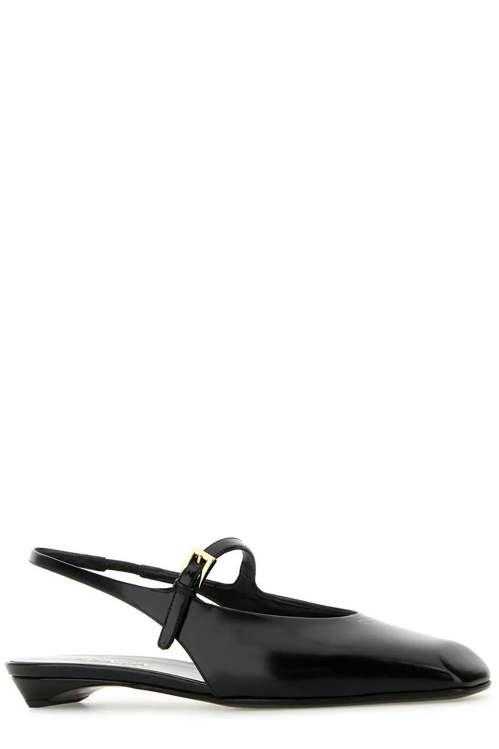 Prada Square-Toe Slingback Ballerina Shoes