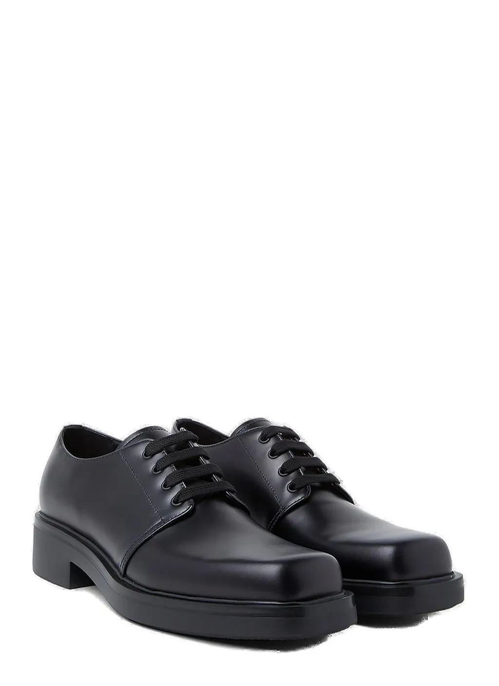 Prada Square-Toe Derby Shoes