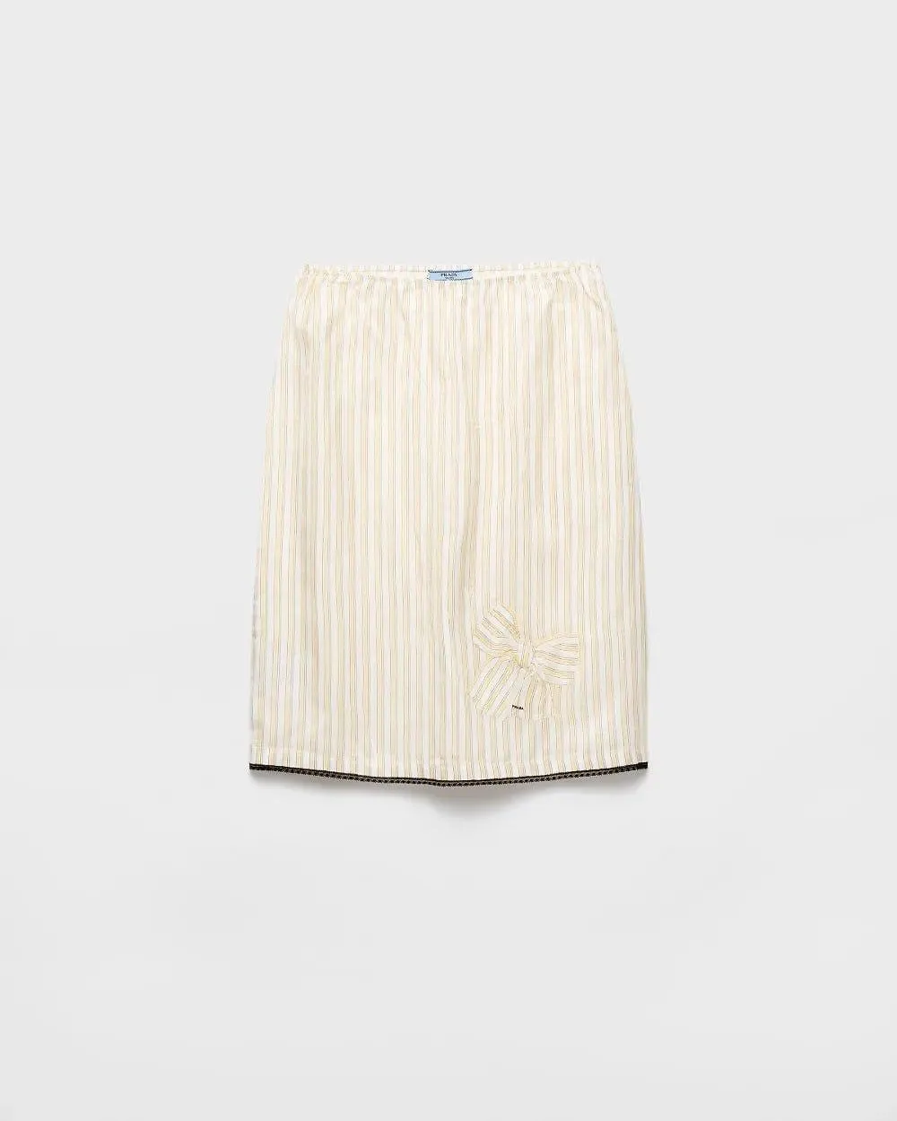 Prada Striped Bow Skirt
