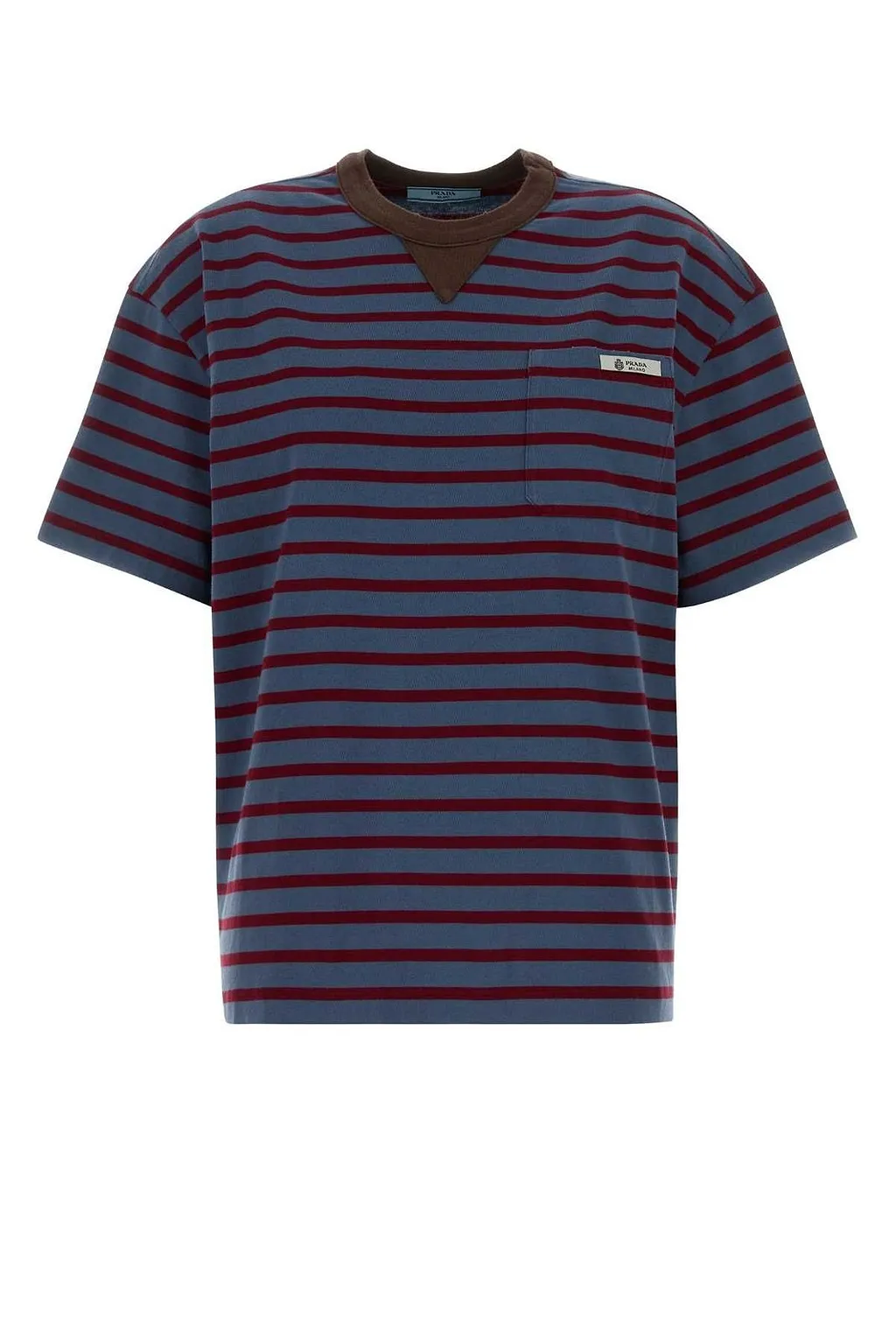 Prada Striped Crewneck T-Shirt