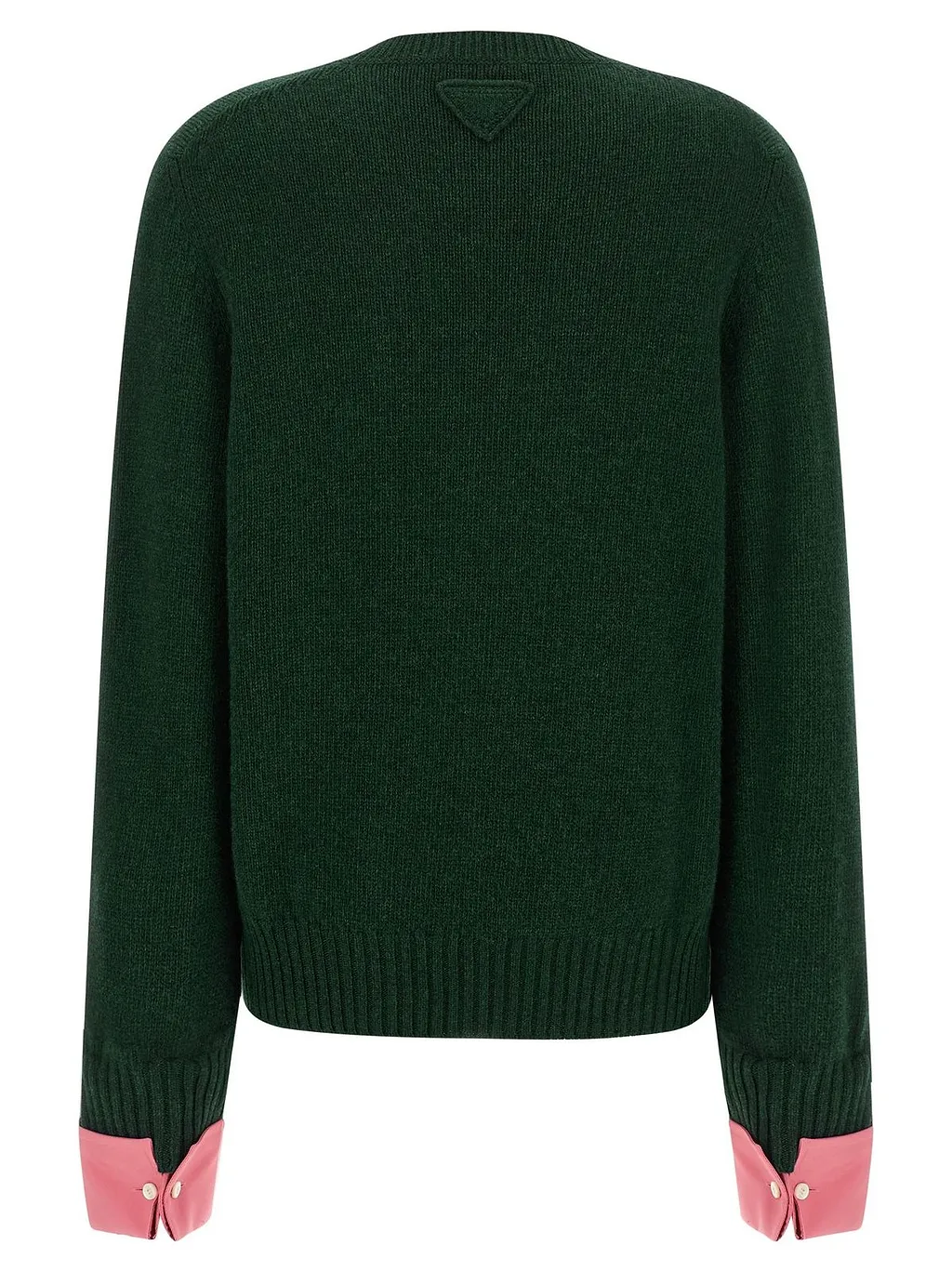 Prada Striped Cuff Crew-Neck Jumper