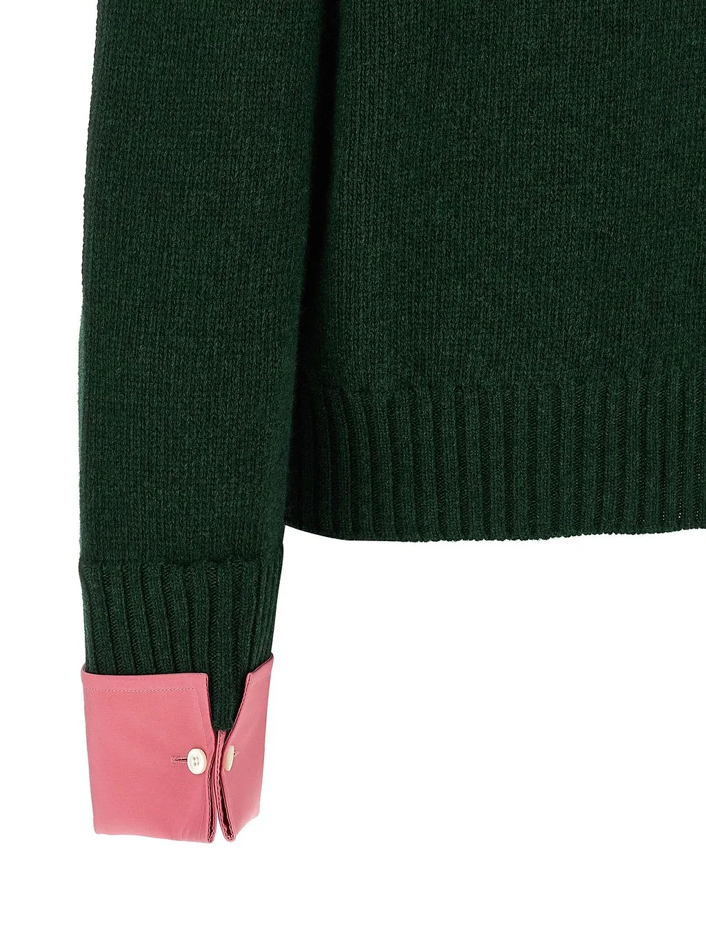 Prada Striped Cuff Crew-Neck Jumper
