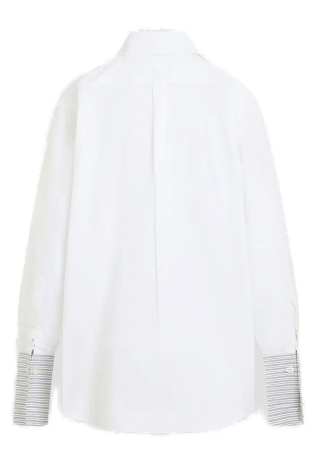 Prada Striped-Cuff Poplin Shirt