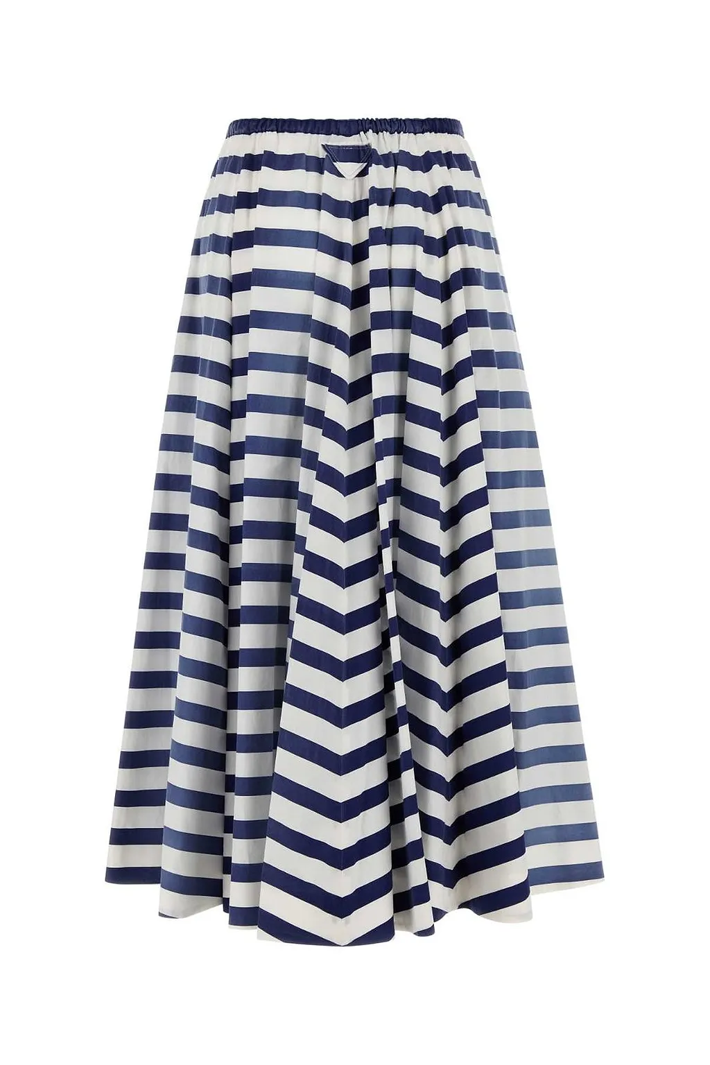 Prada Striped A-Line Midi Skirt