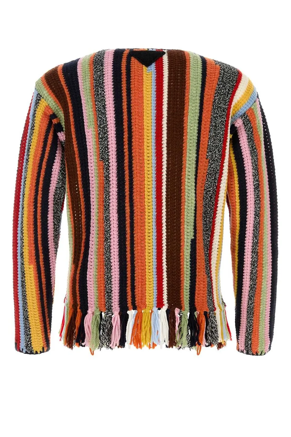 Prada Striped Fringed Jumper