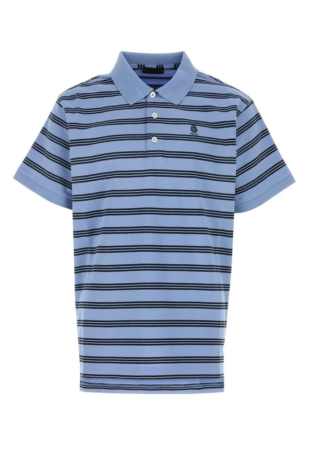 Prada Striped Short Sleeved Polo Shirt