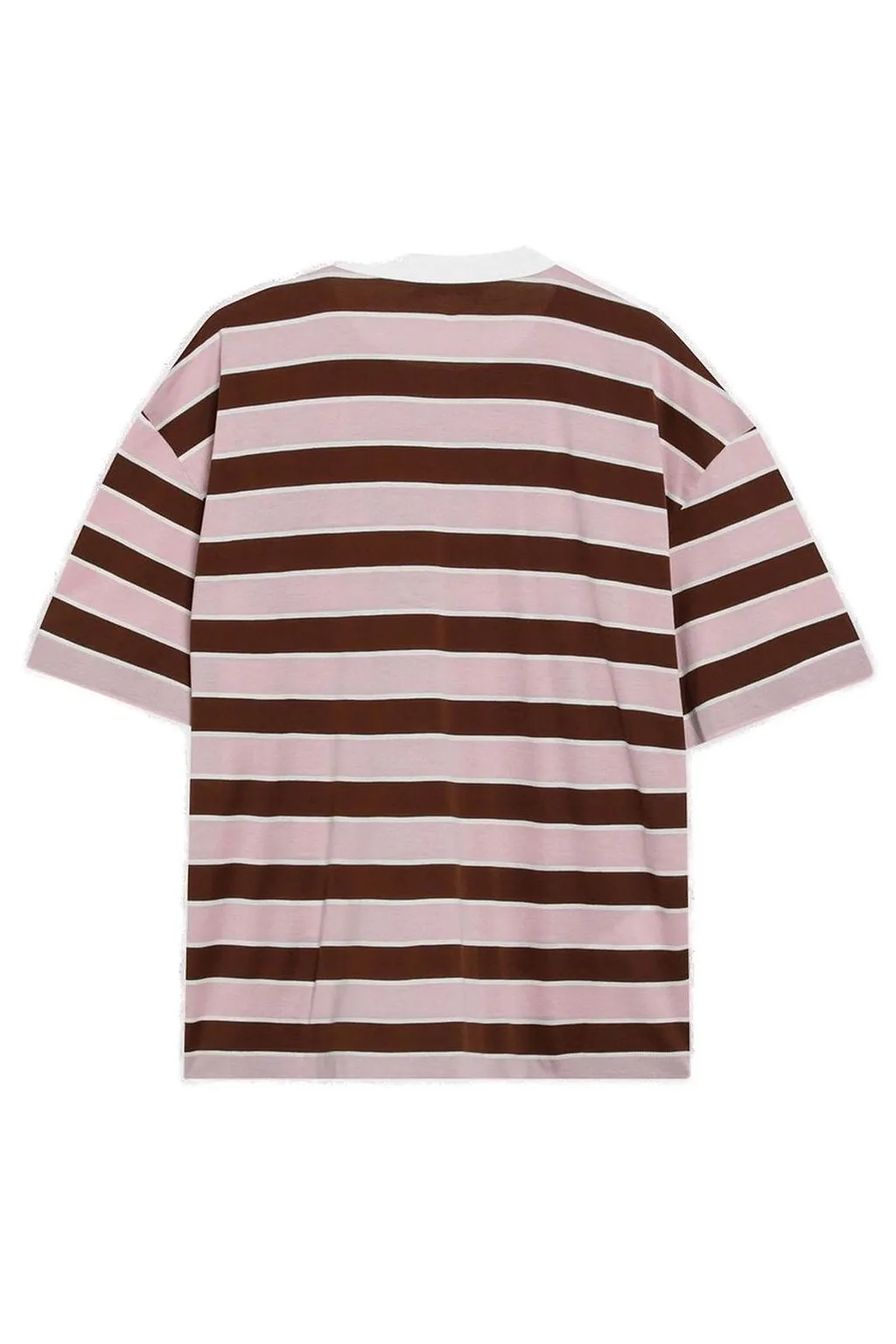 Prada Striped Lisle Crewneck T-Shirt