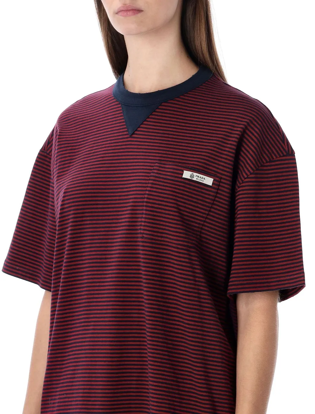 Prada Striped Oversized T-Shirt