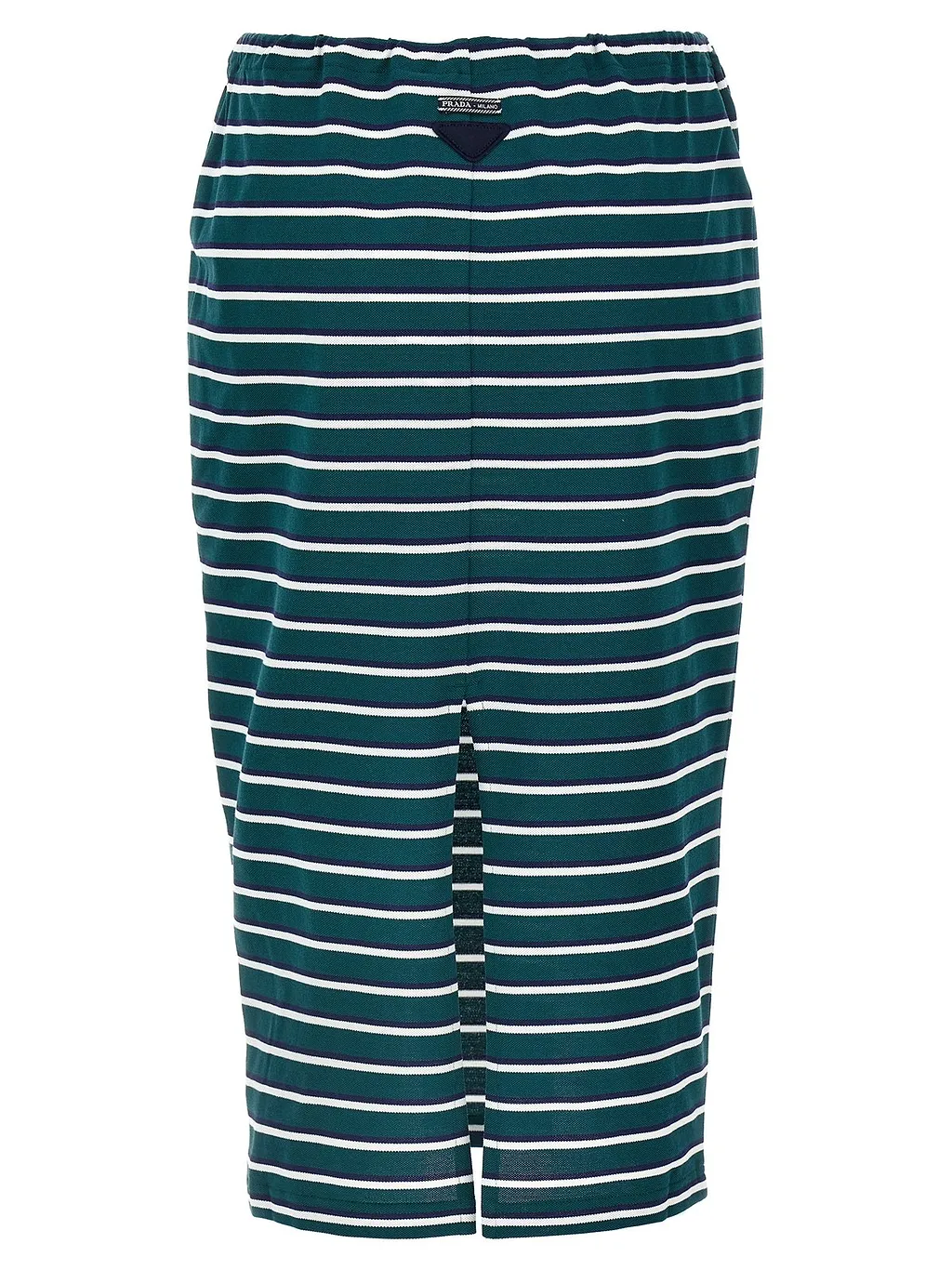 Prada Striped Slit-Detailed Midi Skirt