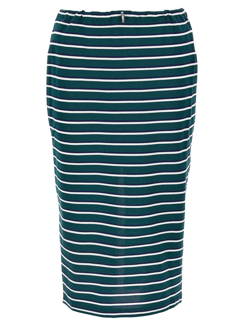 Prada Striped Slit-Detailed Midi Skirt