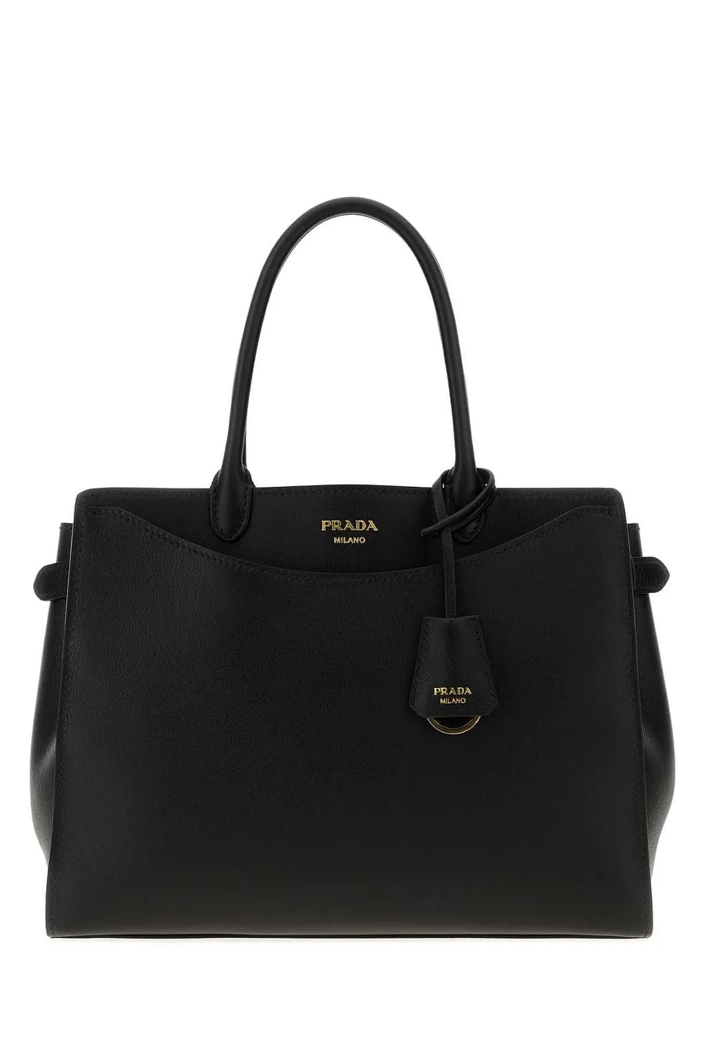 Prada Structured Leather Tote Bag