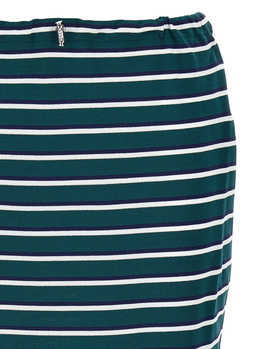 Prada Striped Slit-Detailed Midi Skirt