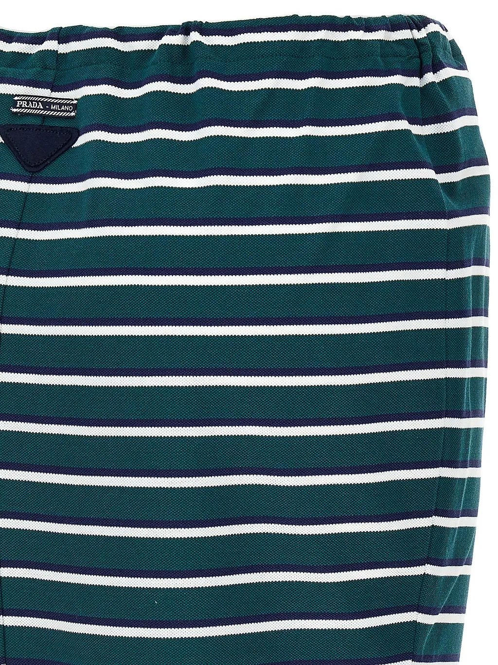 Prada Striped Slit-Detailed Midi Skirt
