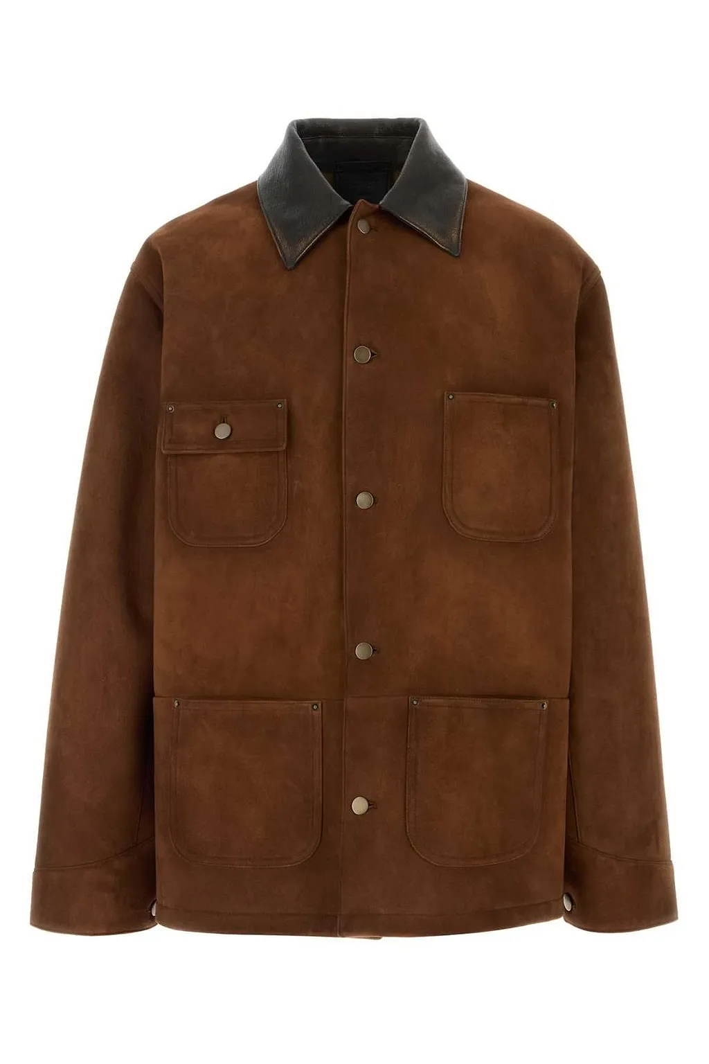 Prada Long-Sleeved Button-Up Overshirt