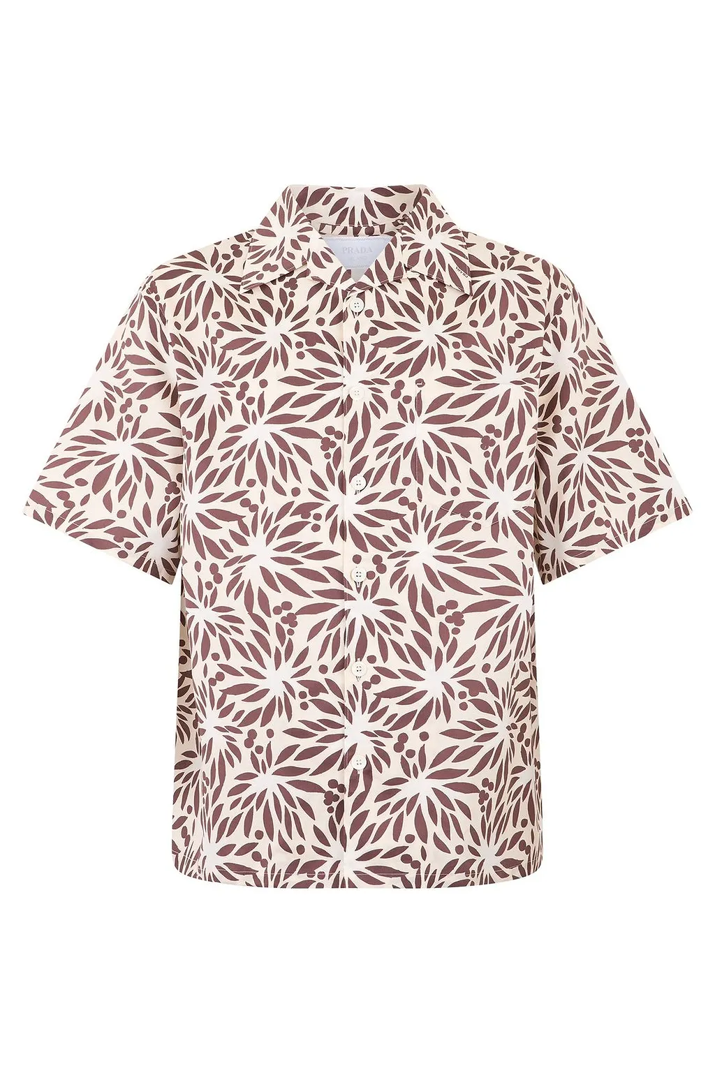 Prada Pattern Printed Short-Sleeved Shirt