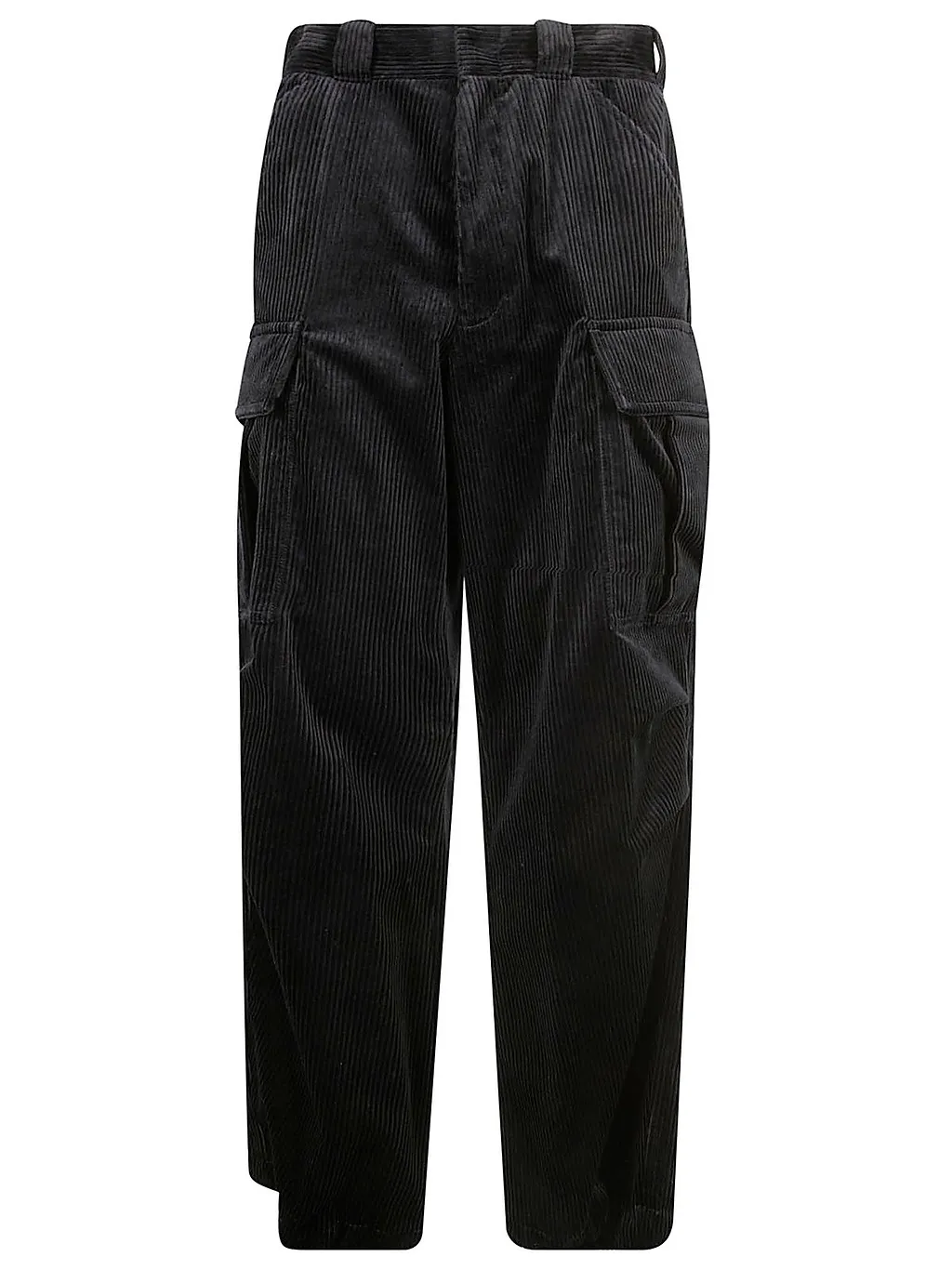 Prada Tapered-Leg Drawstring-Hem Trousers