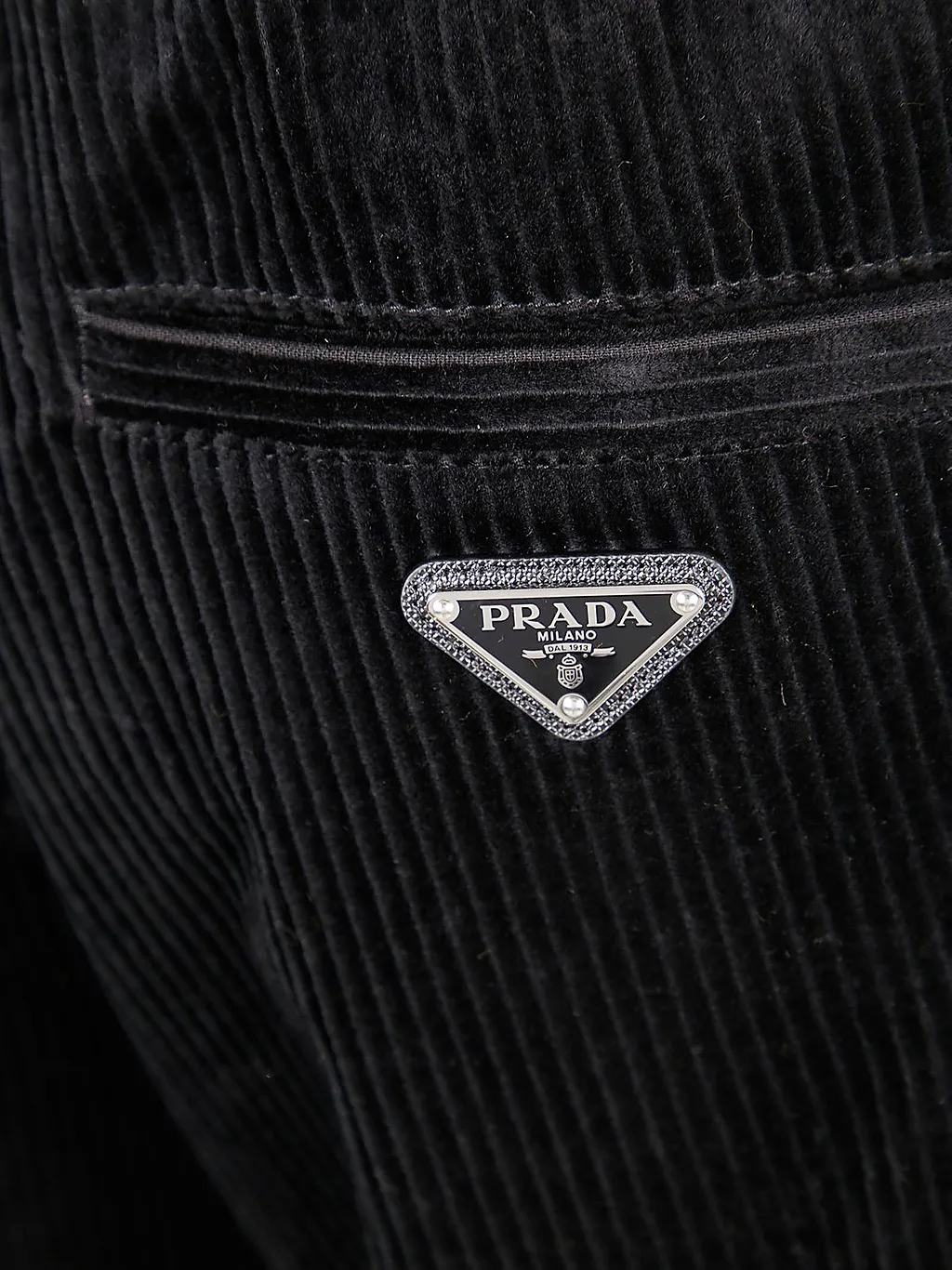 Prada Tapered-Leg Drawstring-Hem Trousers