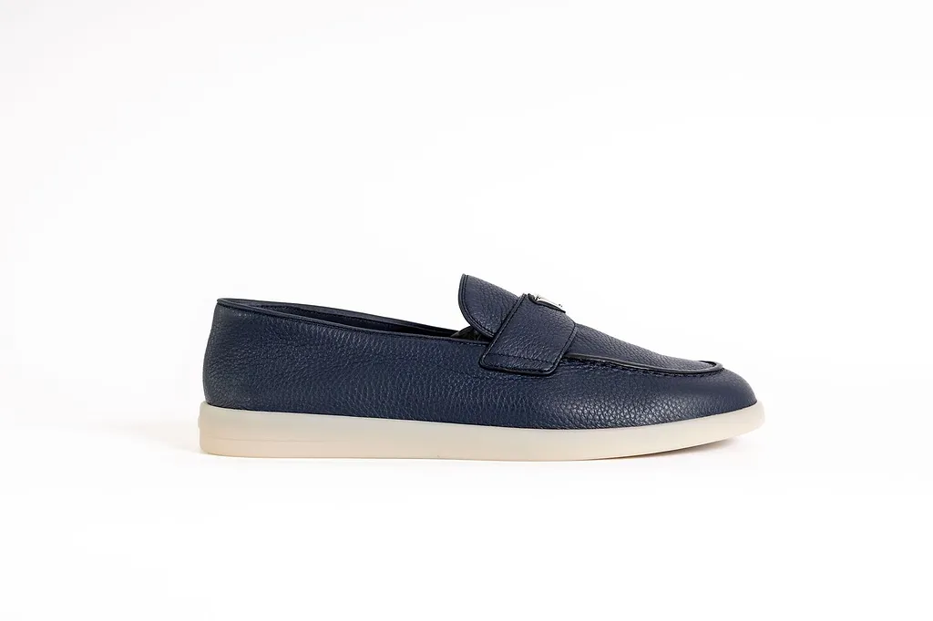Prada Textured Penny Loafers