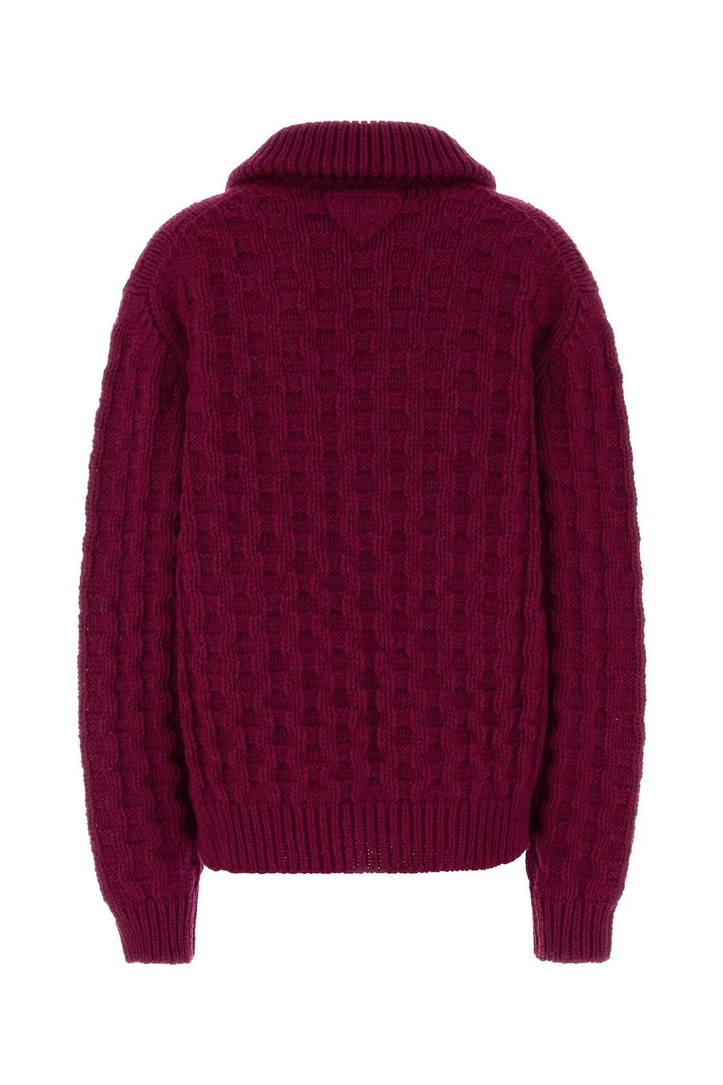 Prada Textured Zip-Up Cardigan