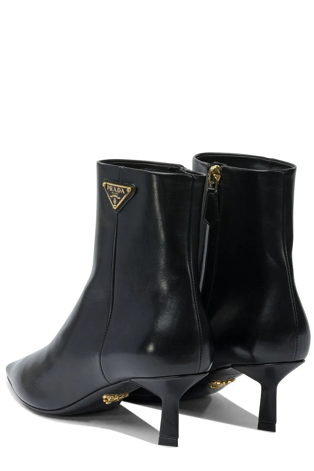 Prada Triangle-Logo Ankle Boots