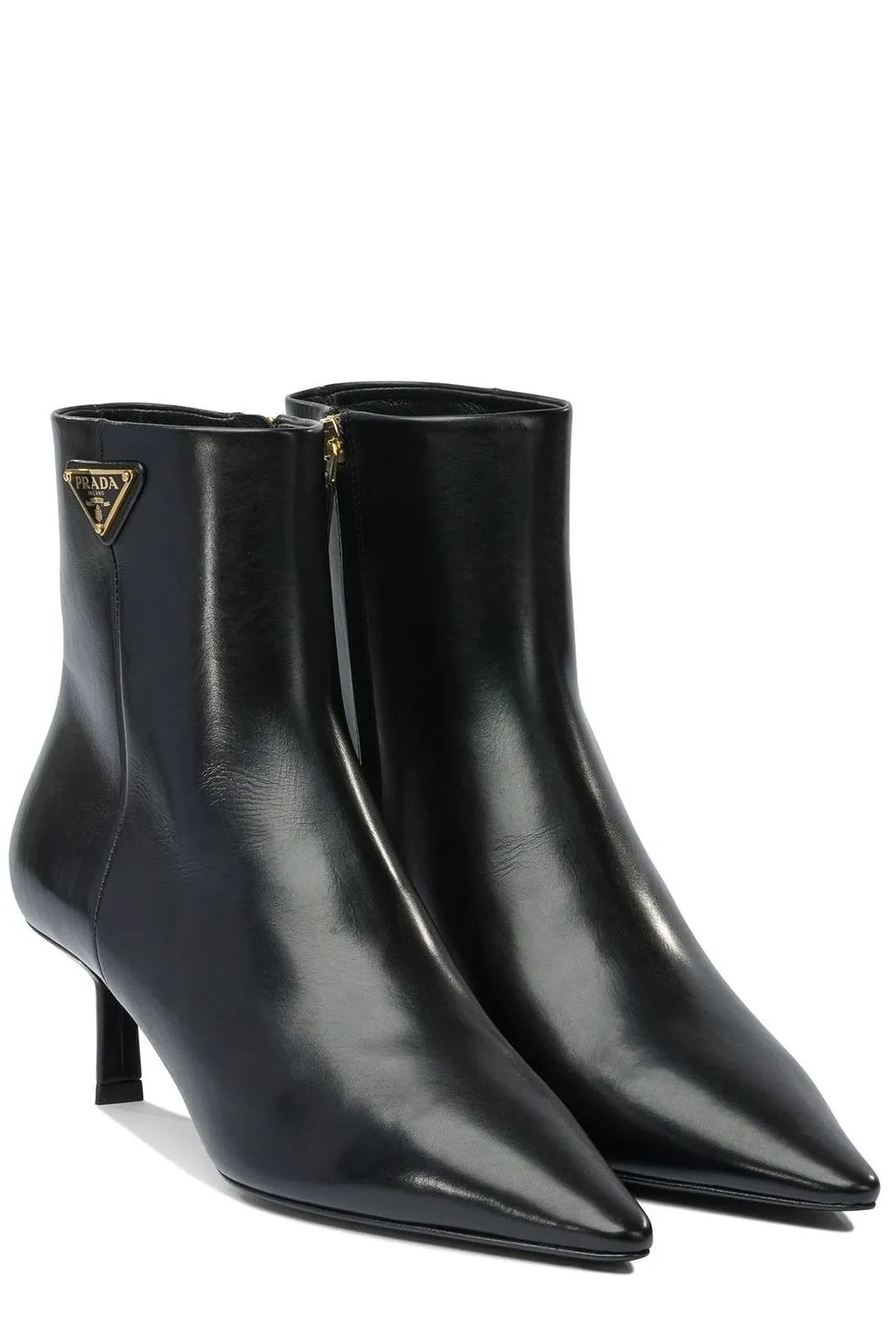 Prada Triangle-Logo Ankle Boots