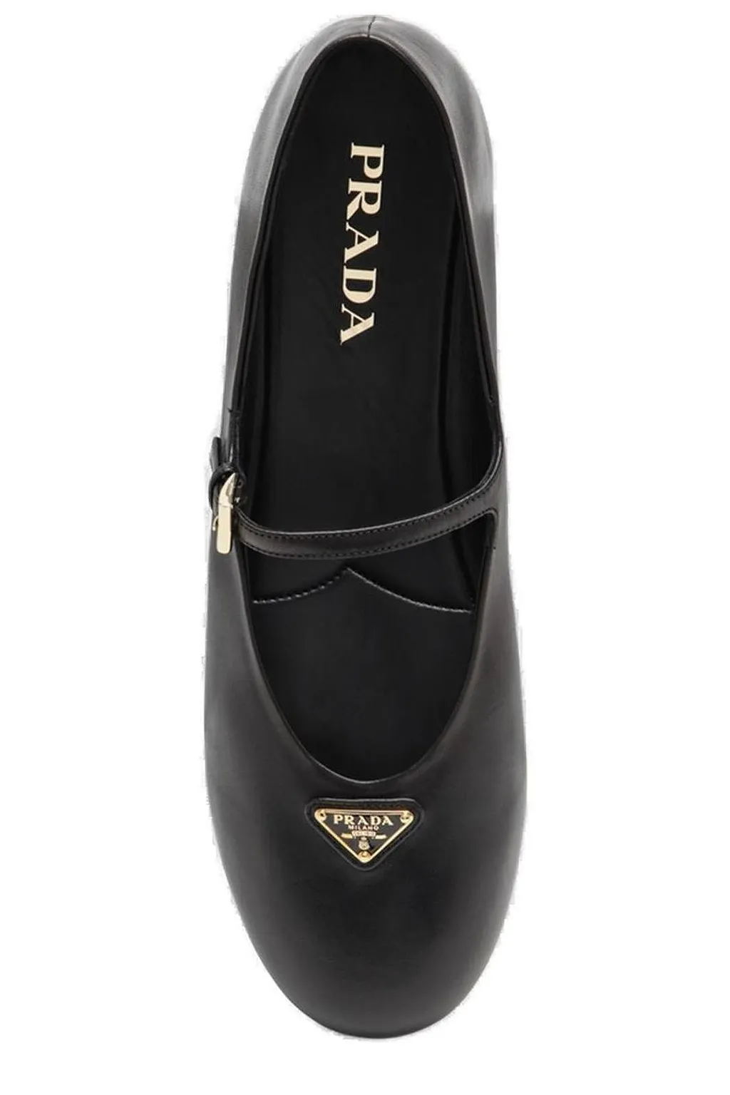 Prada Triangle-Logo Ballet Flats
