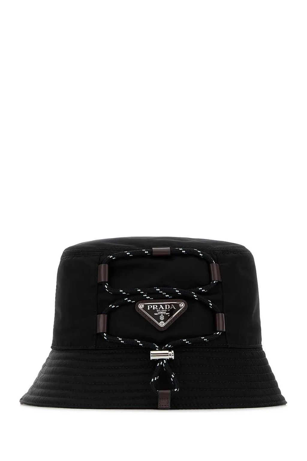 Prada Triangle-Logo Buckle Hat