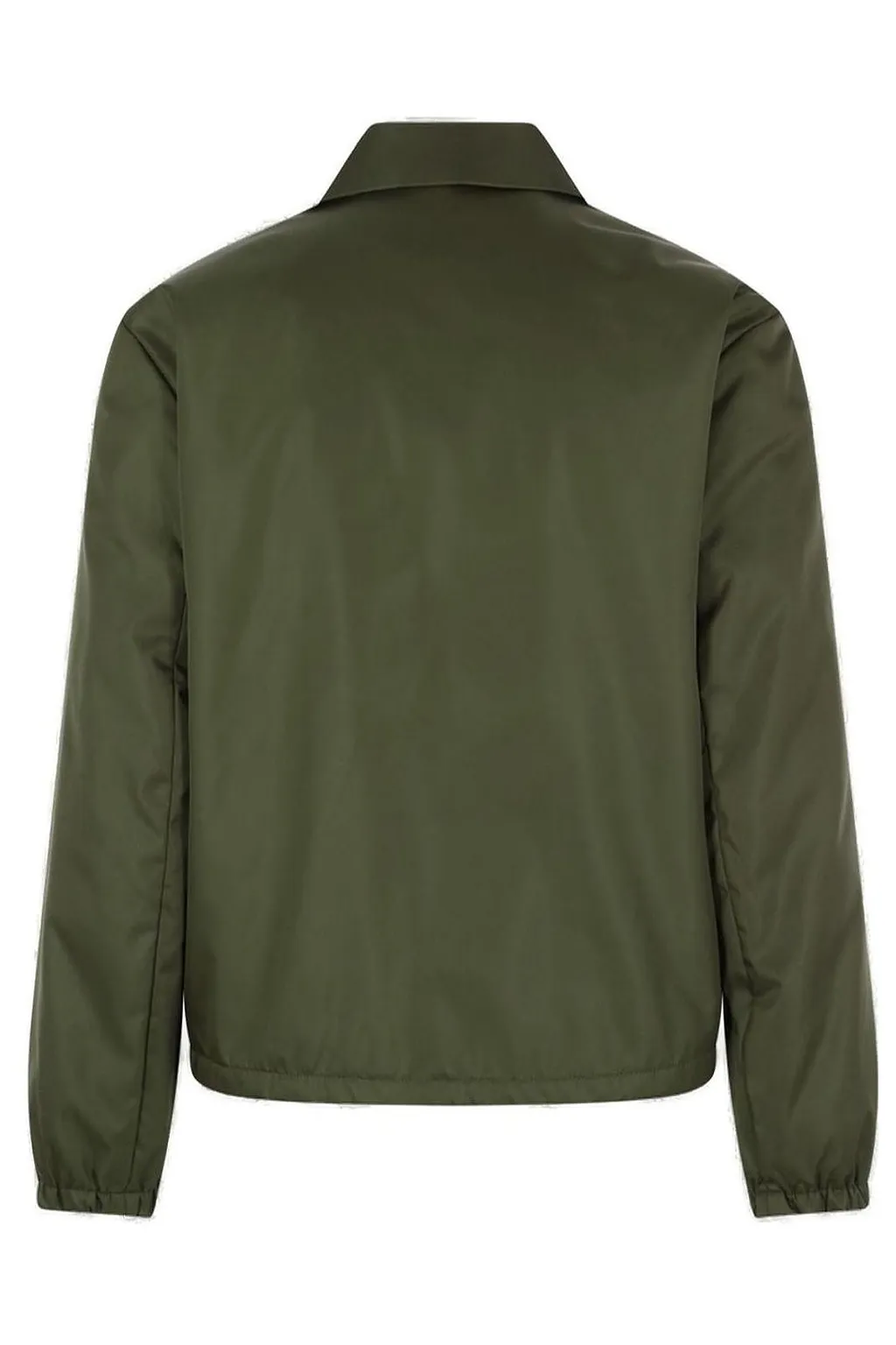Prada Triangle-Logo Button-Up Coat