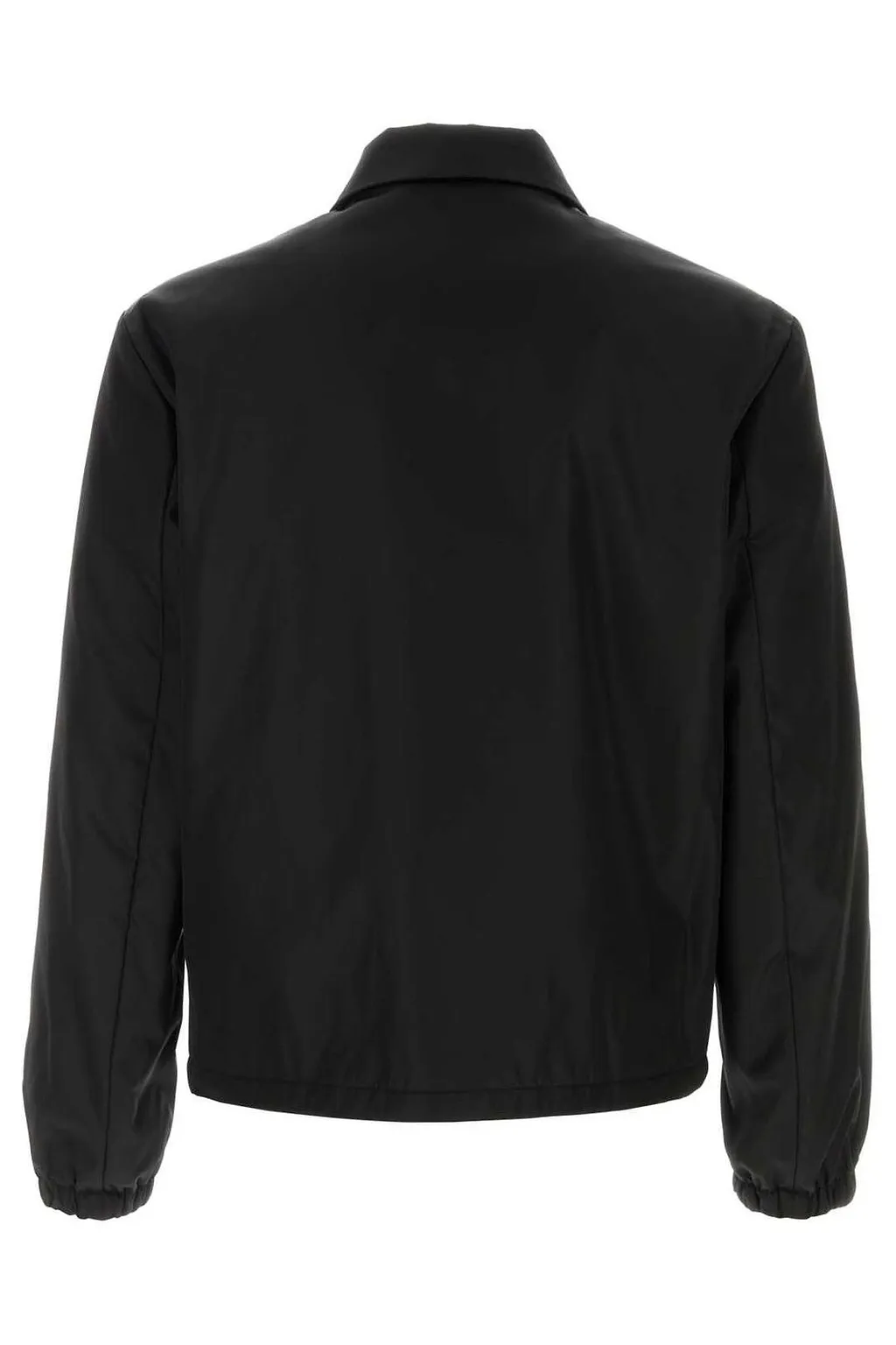 Prada Triangle-Logo Button-Up Coat