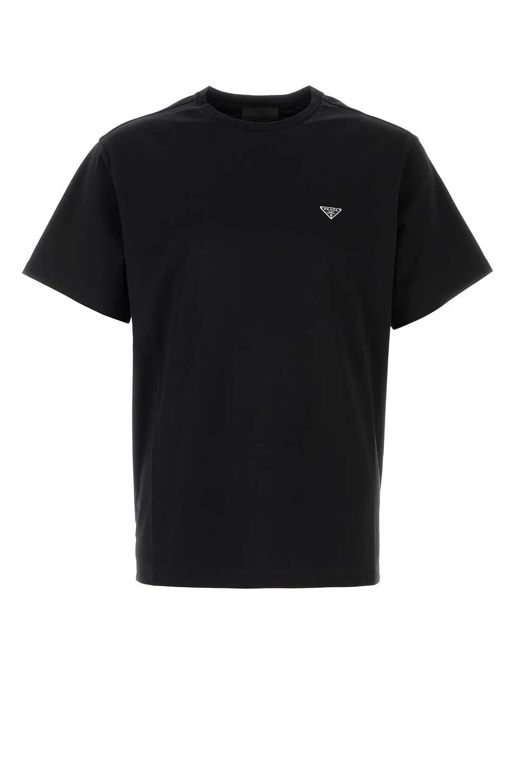 Prada Triangle-Logo Crewneck T-Shirt