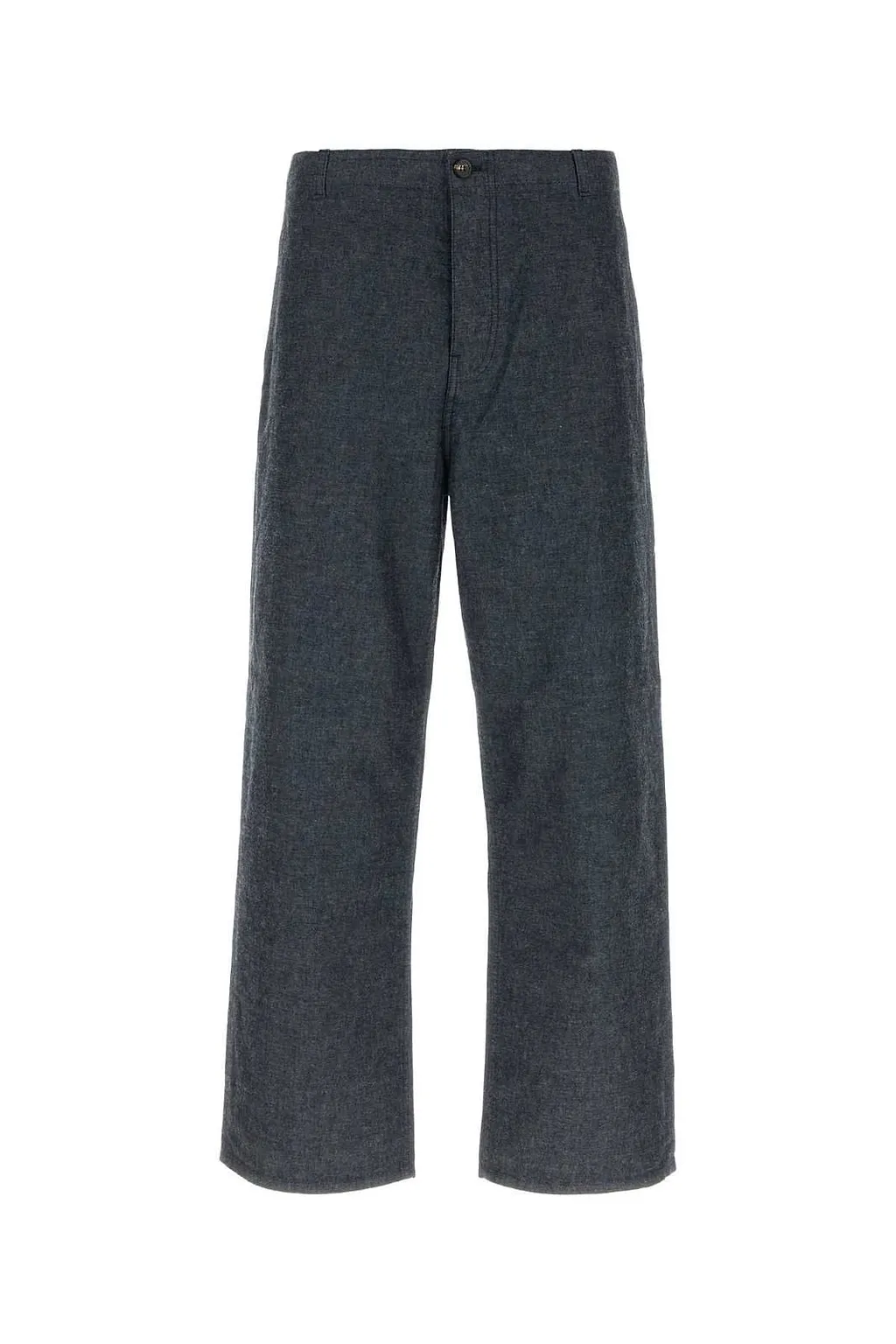 Prada Triangle-Logo Chambray Pants