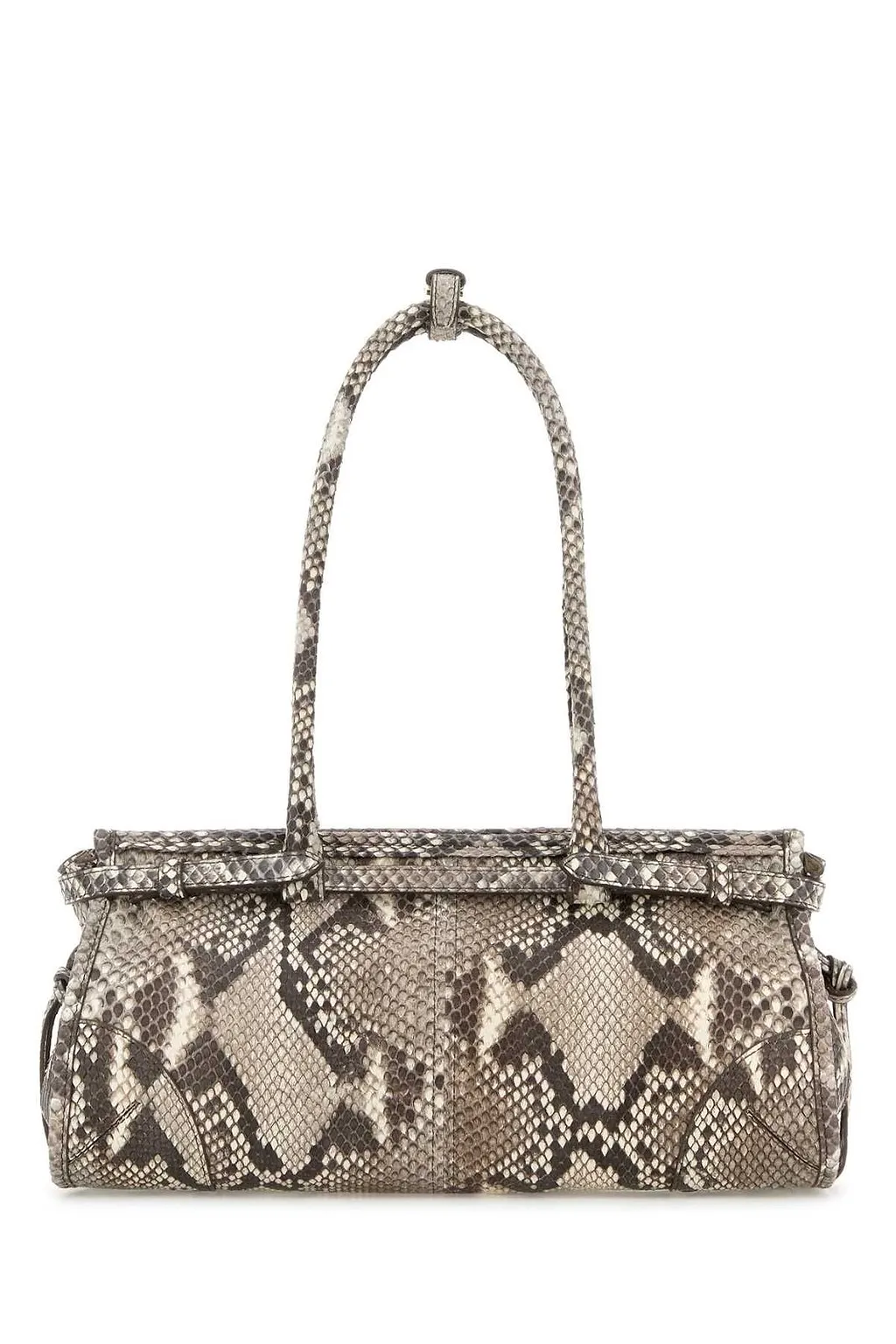 Prada Triangle-Logo Embossed Shoulder Bag
