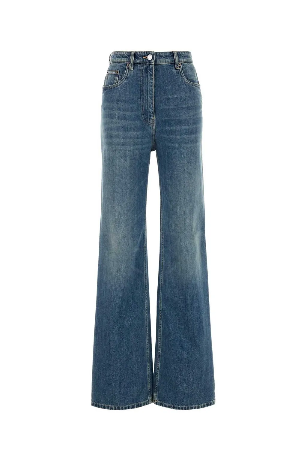 Prada Triangle-Logo Flared Jeans
