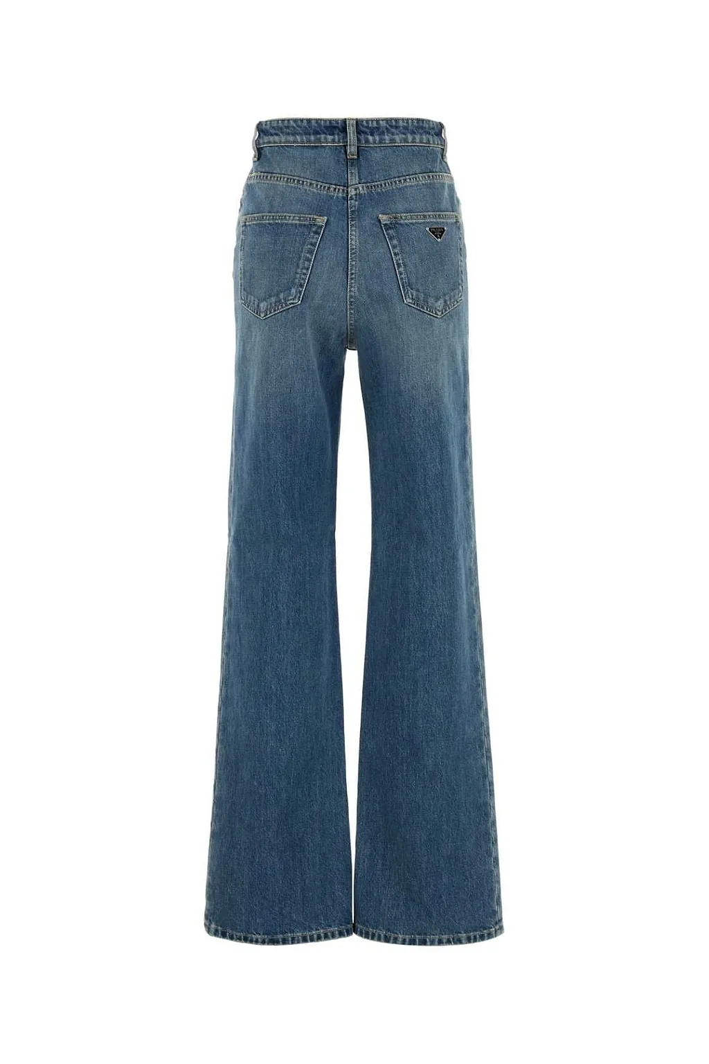 Prada Triangle-Logo Flared Jeans