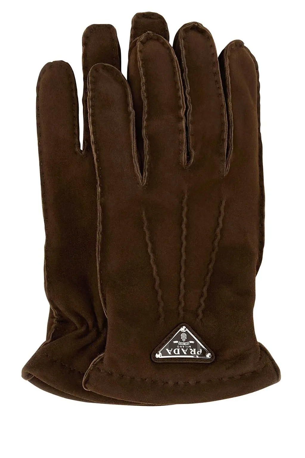 Prada Triangle-Logo Gloves
