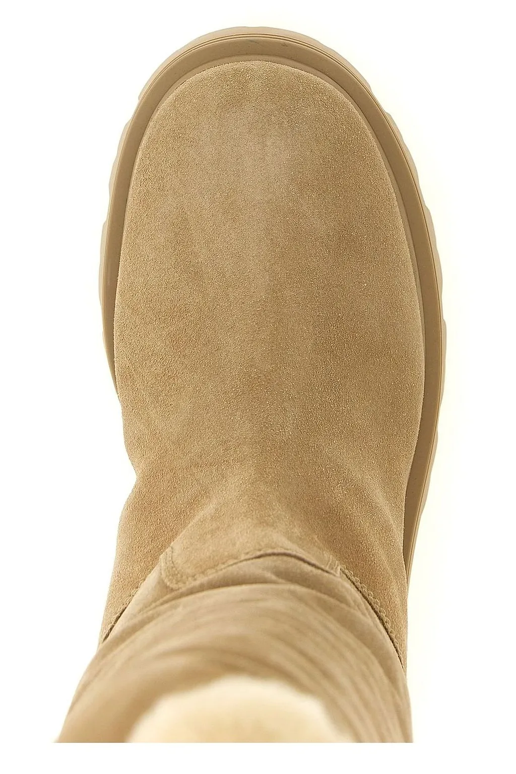 Prada Triangle-Logo Round-Toe Boots