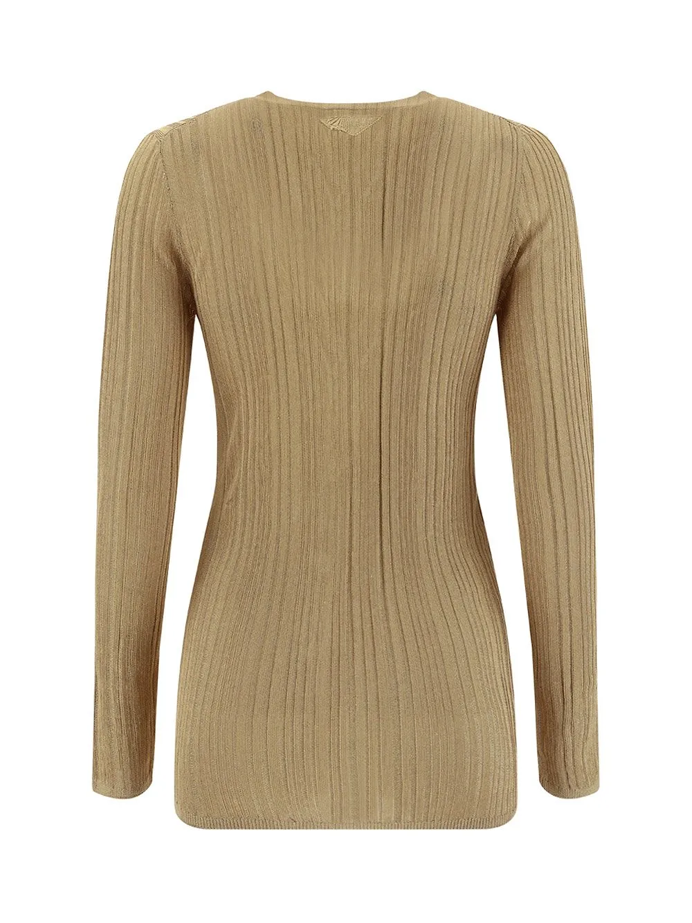 Prada Triangle Logo Knitted Cardigan