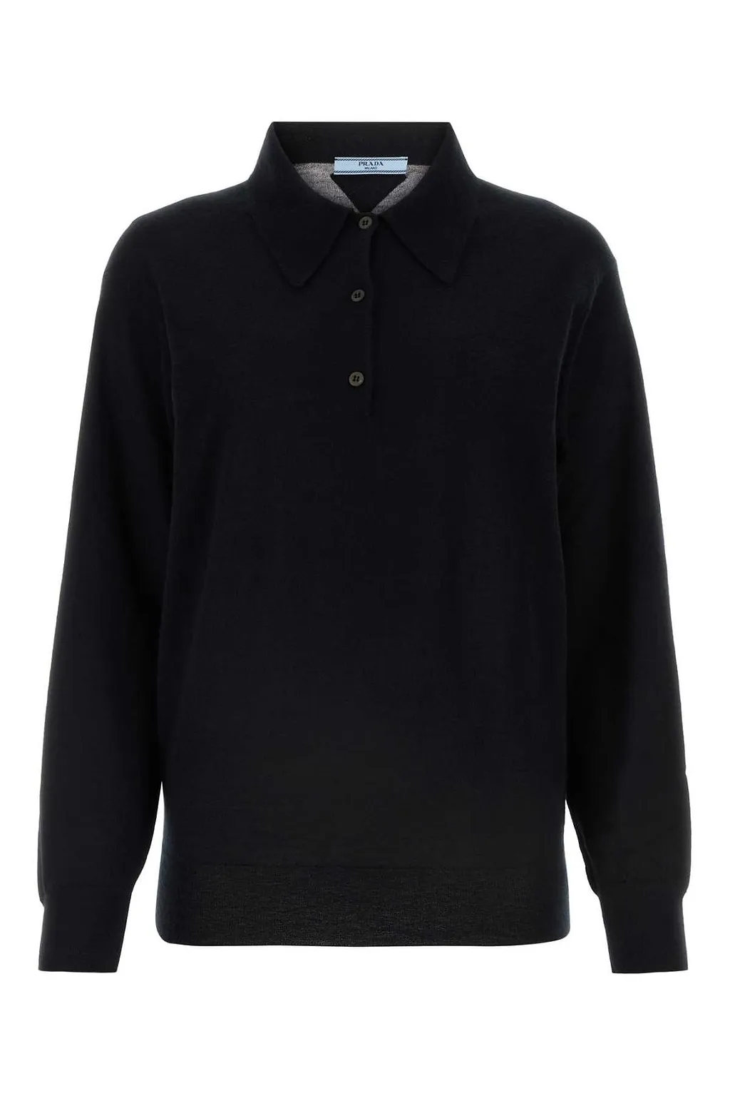Prada Long Sleeved Knitted Polo Shirt