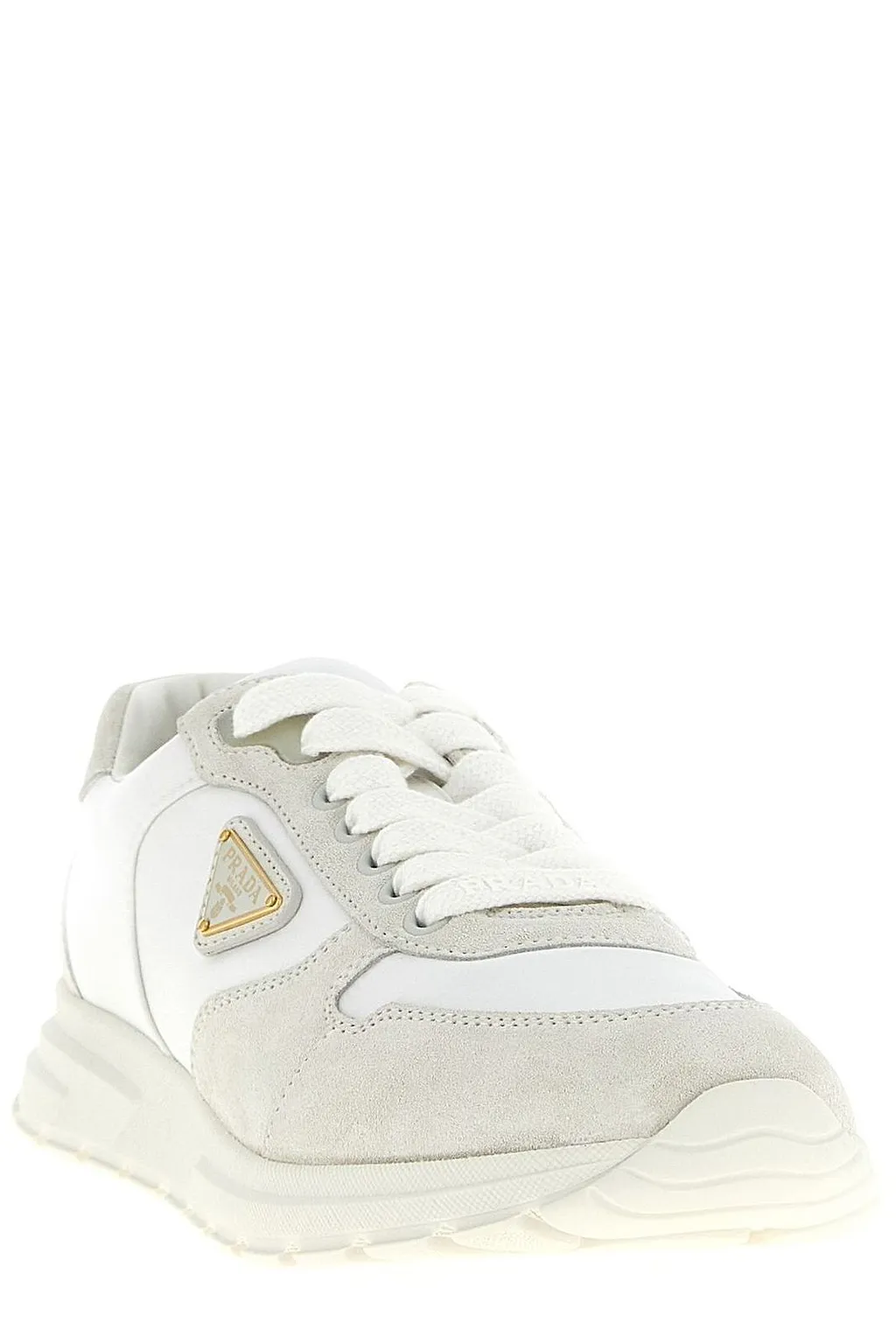 Prada Triangle-Logo Lace-Up Sneakers